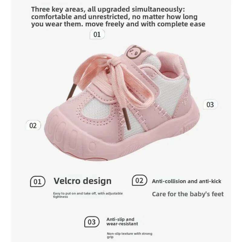 Trend Fashion Sport Shoes For Children Ergonomics Anti-slippery Toddler Kid's Sneakers Breathable Baby Boy's Girl's Running Shoe 26W022