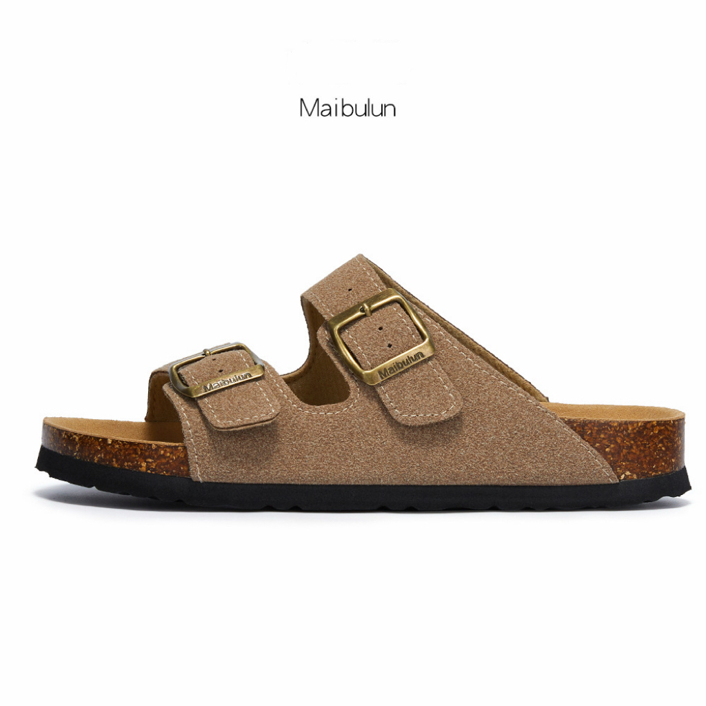 Maibulun Bestselling 2026 Summer New Design Slip Resistant Cork Slippers Men Women Indoor Outdoor Beach Suede Sandals Multiple Color Options Large Siz