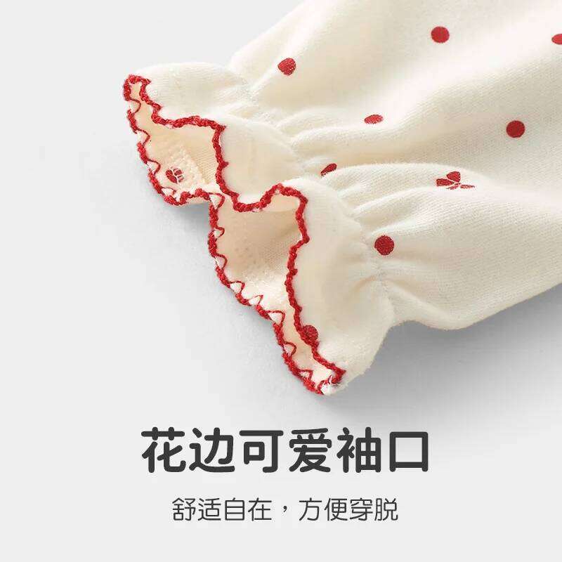 YouqiChinese Pure Cotton One-Piece Clothing, Autumn Romper for Baby Girls, Full-Month Outfit, Crawling Suit, Princess Style 26H0224