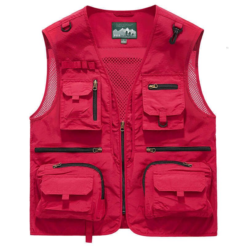Spring Autumn New Mesh Quick-Dry for Men, Casual Outdoor Multi-Pocket Fishing and Photography Vest 8512