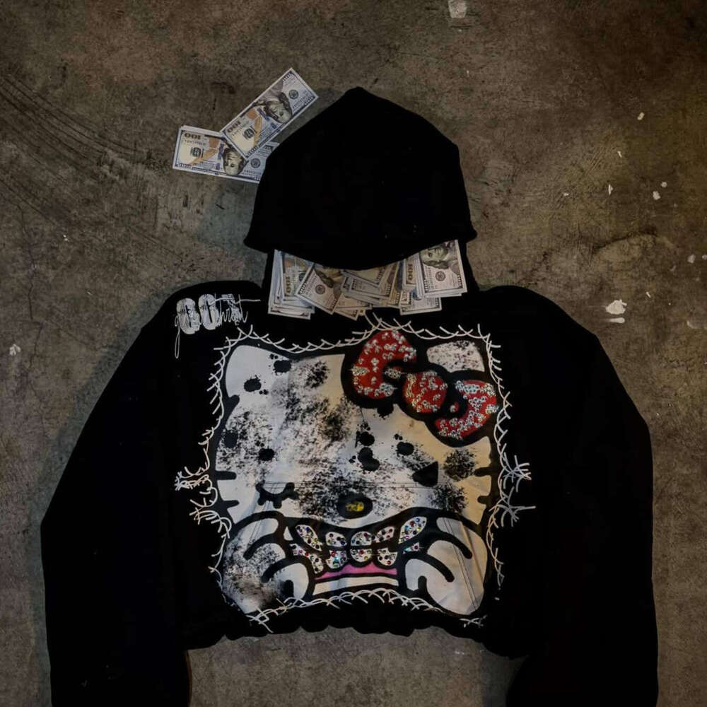 New Style European American Trendy Brand Retro Street Hip-Hop Full-Print Hoodie, Fashionable Casual Pullover For Men And Women