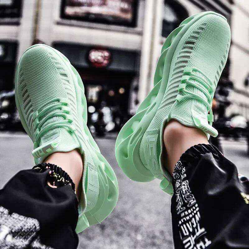 Summer Breathable Men's Casual Running Hollow Mesh Lightweight Anti Slip Tennis Sports Shoes