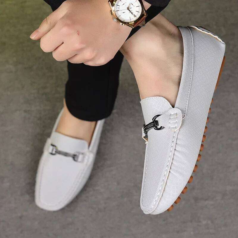 MAEDEF Fashion Business Black Loafers Light Slip on Shoes for Men Elegant Casual Party Wedding Leather Shoe