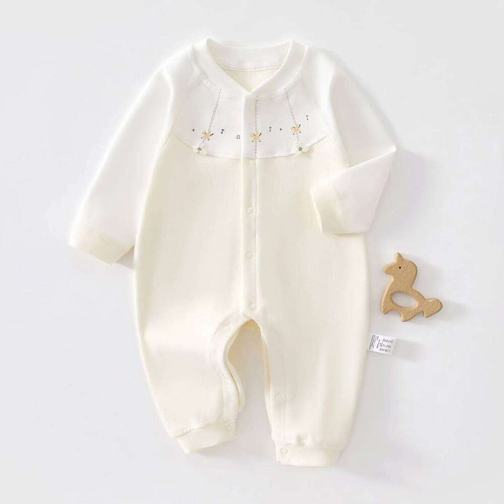 Clothes, Base Layer, Newborn Baby Spring and Autumn Pure Cotton Belly Protection, Class a Romper, All-Season Jumpsuit 26H0224