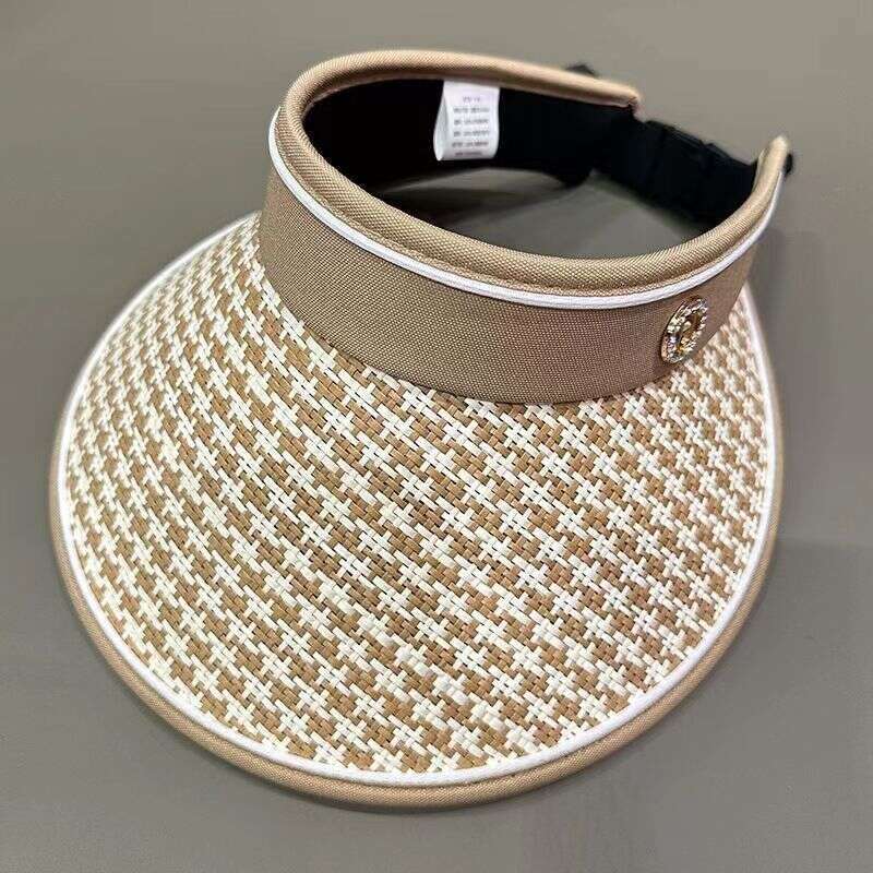 Extra-large size wide-brimmed hat Metal badge decoration Suitable for summer trips and garden parties