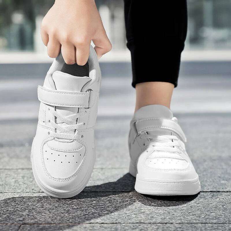 Children Casual Autumn Winter PU Leather Sneakers for Kids Comfortable Walking Boys Girls New Fashion Sports Shoes 26W0224