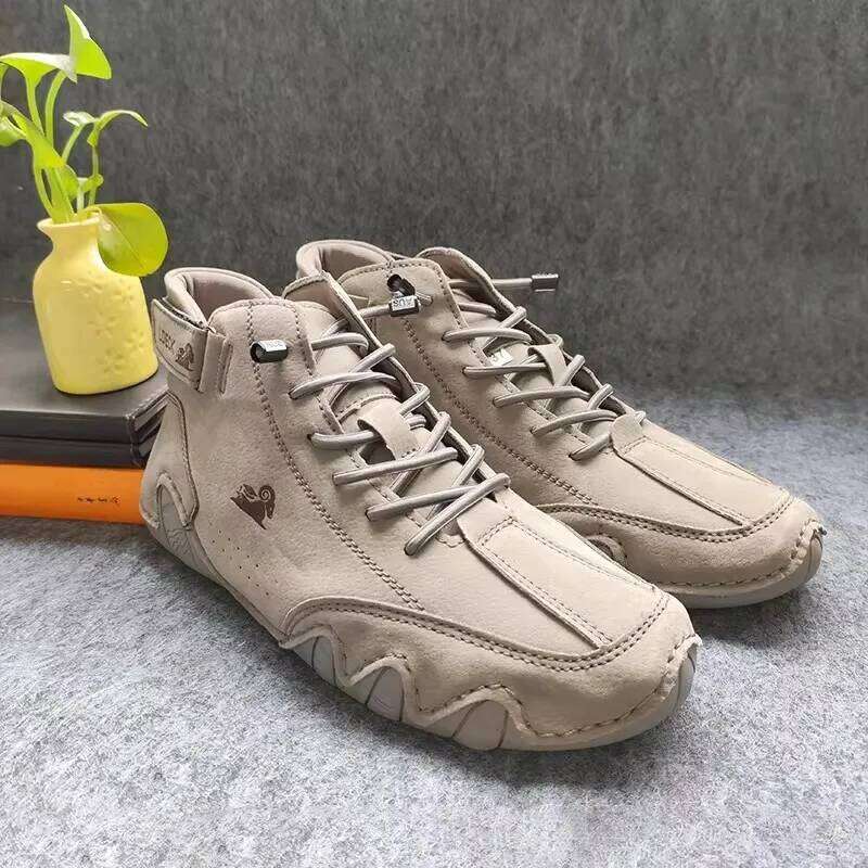 Men Motorcycle Summer Fashionable Retro Street Comfort Soft Soled Casual Shoes Walking Daily Versatile Bare Boots