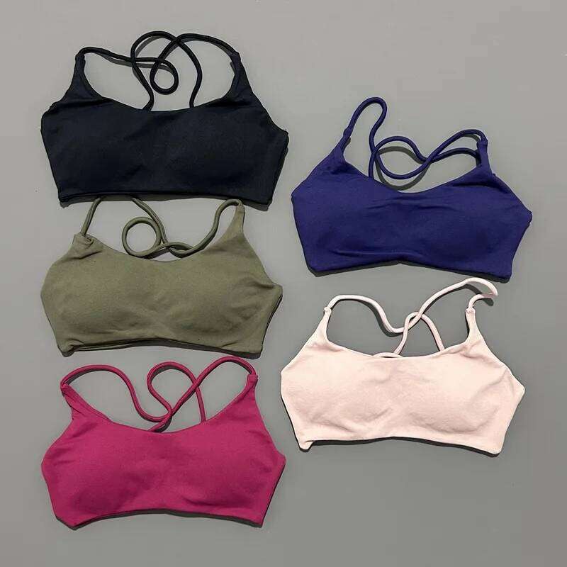 HISTELLO Twist Women Seamless Yoga Bra Removable Support Pads Fitness less Underwear Running Gym Underclothes 26Y0224