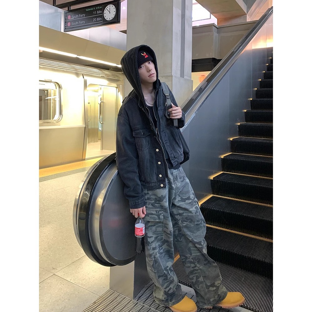 Women's Pants Streetwear Camouflage Graphic Patchwork Army Green Overalls Men Women Harajuku Sweatpants Goth Track Baggy Trousers