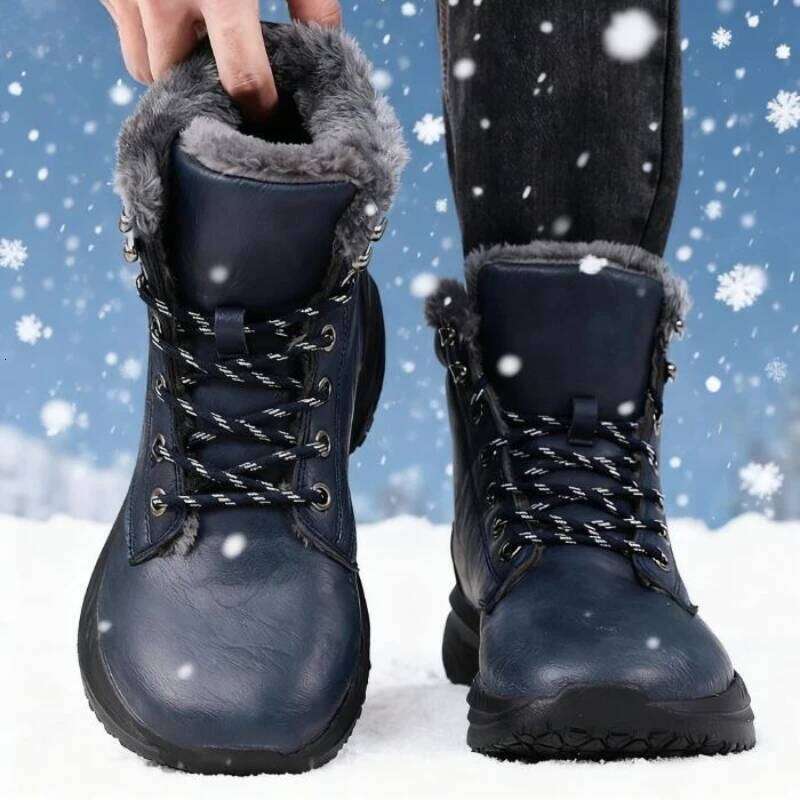 Keep Warm Snow Boots 2025 Autumn Winter New Men's Outdoor Comfortable Non Slip Wear-resistant Hiking Shoes