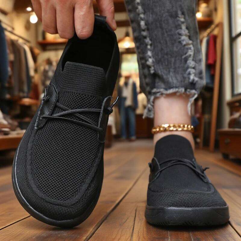 Wide Toe Box Barefoot Shoe for Women Zero Drop Sole Minimalism Walking Breathable Non-slip Flats Loafer Mens Driving Shoes