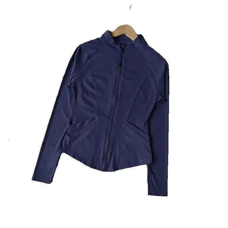 Women's Slim Fit Long Sleeve Sports Zip Fitness Yoga Workout Running Coats Cardigan Warm Gym Activewear Top 26Y0224