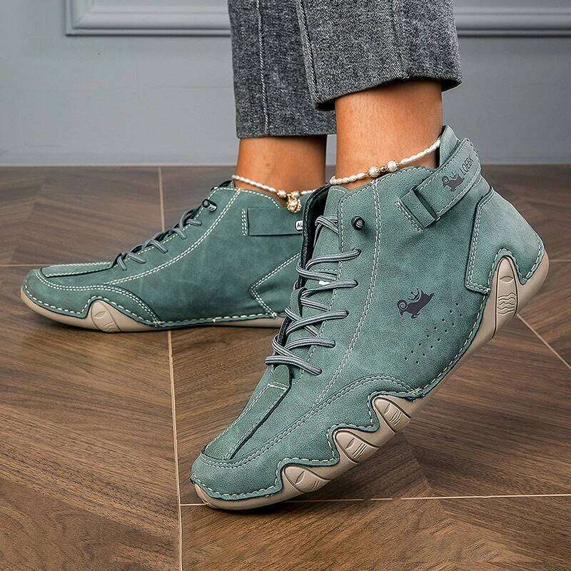 for Men Casual High Top Sneakers Soft Sole Fashion Mens Slip-On Leather Driving Walking Shoes Comfort Luxury Ankle Boots