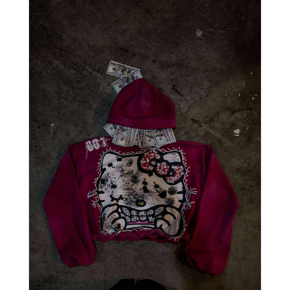 New Style European American Trendy Brand Retro Street Hip-Hop Full-Print Hoodie, Fashionable Casual Pullover For Men And Women