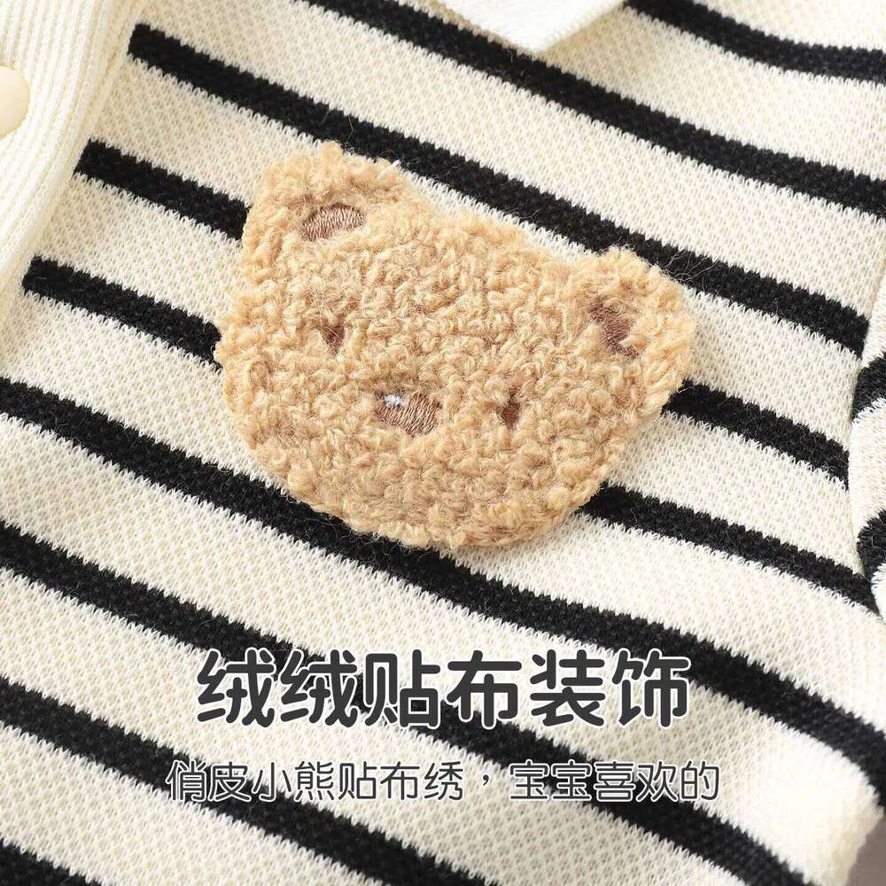 YouqiBaby Spring Autumn Romper, Baby Clothes, Long-Sleeved, Super Cute and Adorable Striped Jumpsuit, Outdoor Wear, Crawling Suit 26Y0224