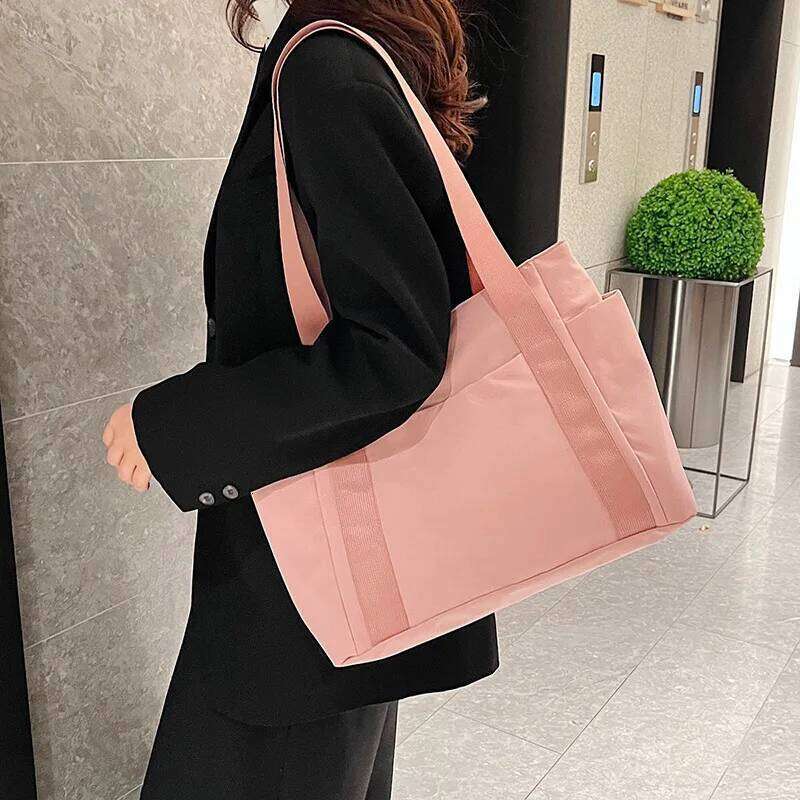 2024 New Handbags Casual Shopping Bags for Women Soft Canvas Capacity Tote Messenger Big Mummy Shoulder Bag Ladies Z260224