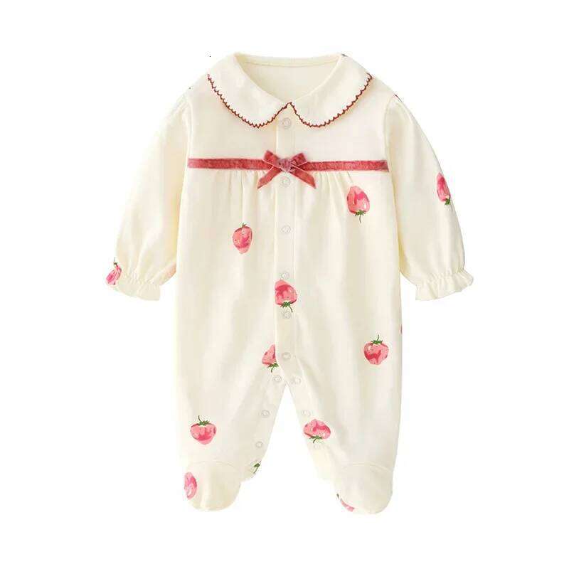 Newborn Clothes Spring Romper Princess style girls Sleepsuit Girl Sleepwear One-pieces Baby Clothing Jumpsuit 26H0224