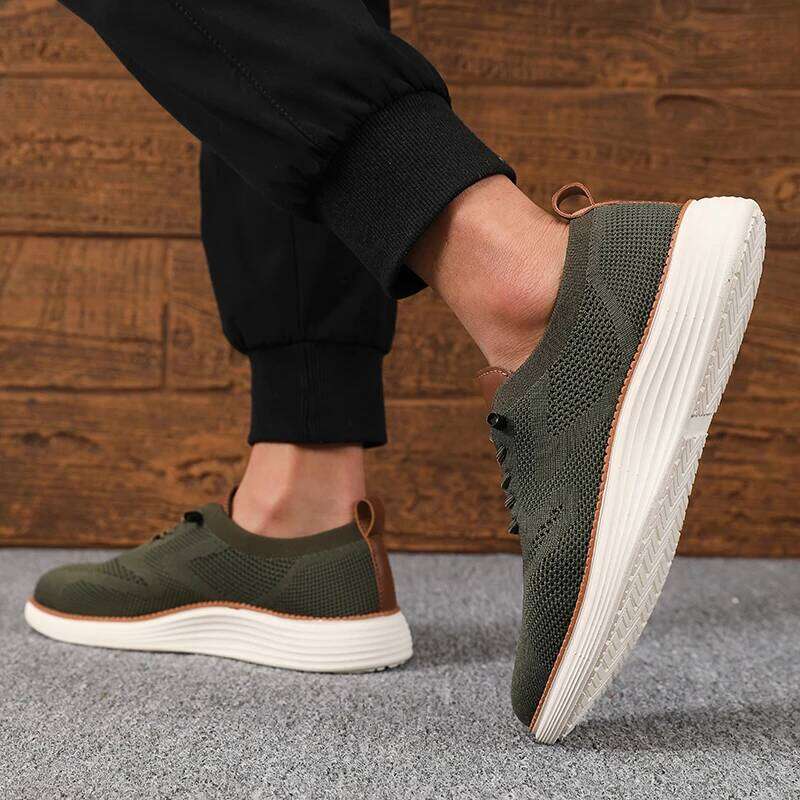 Men's Anti Slip Breathable in Summer Mesh Versatile Outdoor Training Leisure Lace Up Walking Shoes