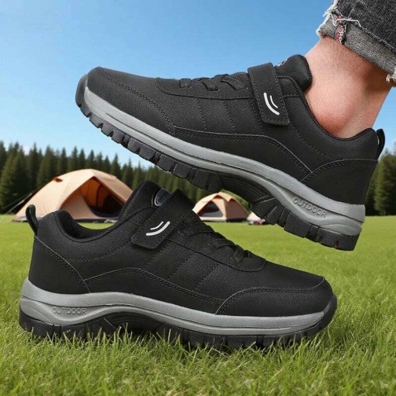 Men's Breathable Comfortable Wear-resistant Waterproof Walking Minimalist Style Camping Hiking Off-road Shoes