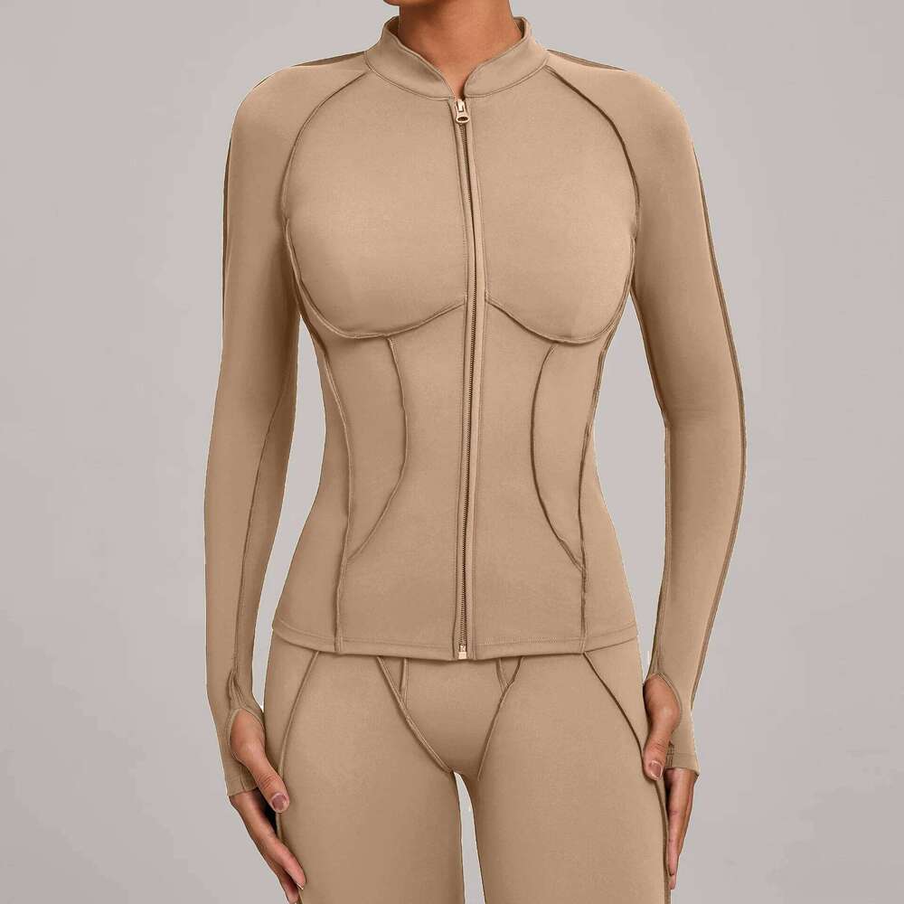 SWELTERING Women Yoga Sports Zip Fitness Long Sleeve Workout Cycling Shirts Gym Quick Dry Outdoor Top Sportswear 26Y0224