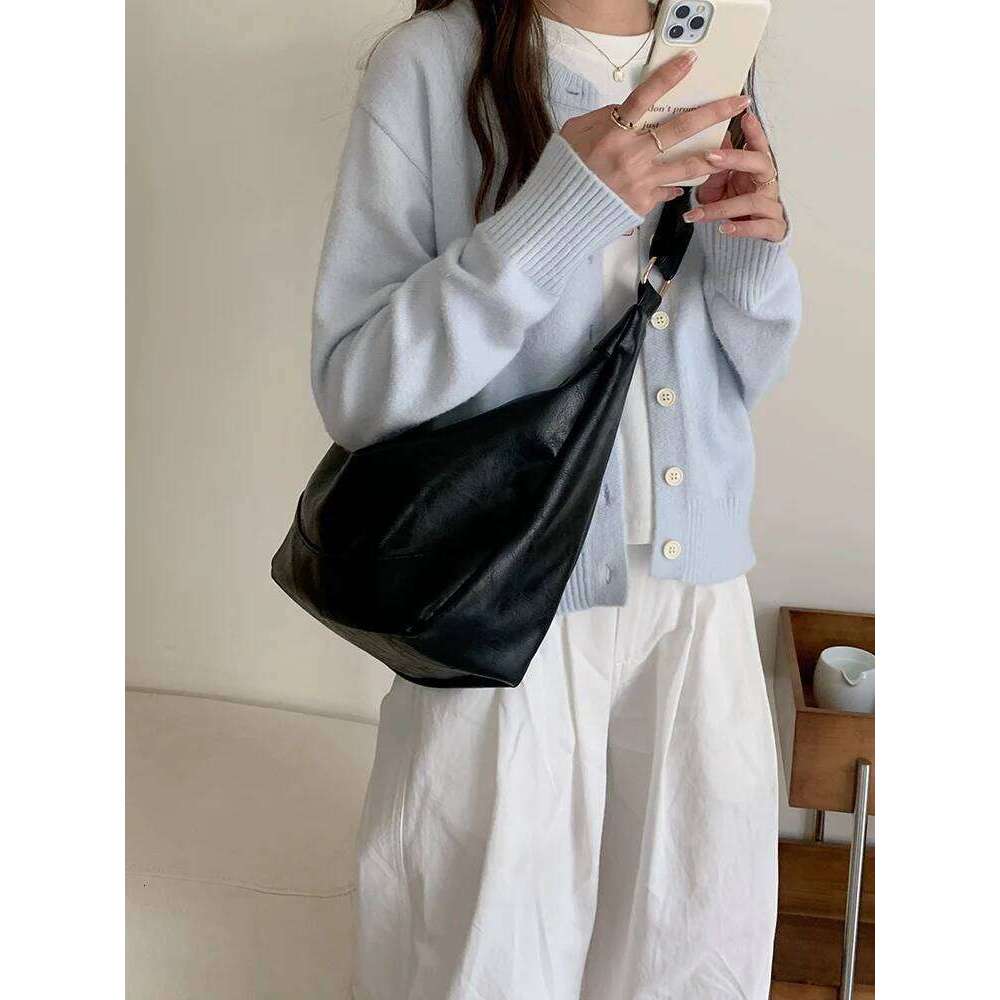 PU Leather Women's s Shoulder Bags Large Capacity Female Travel Messenger Bag Solid Color College Girls Book Handbags Tote Z260224