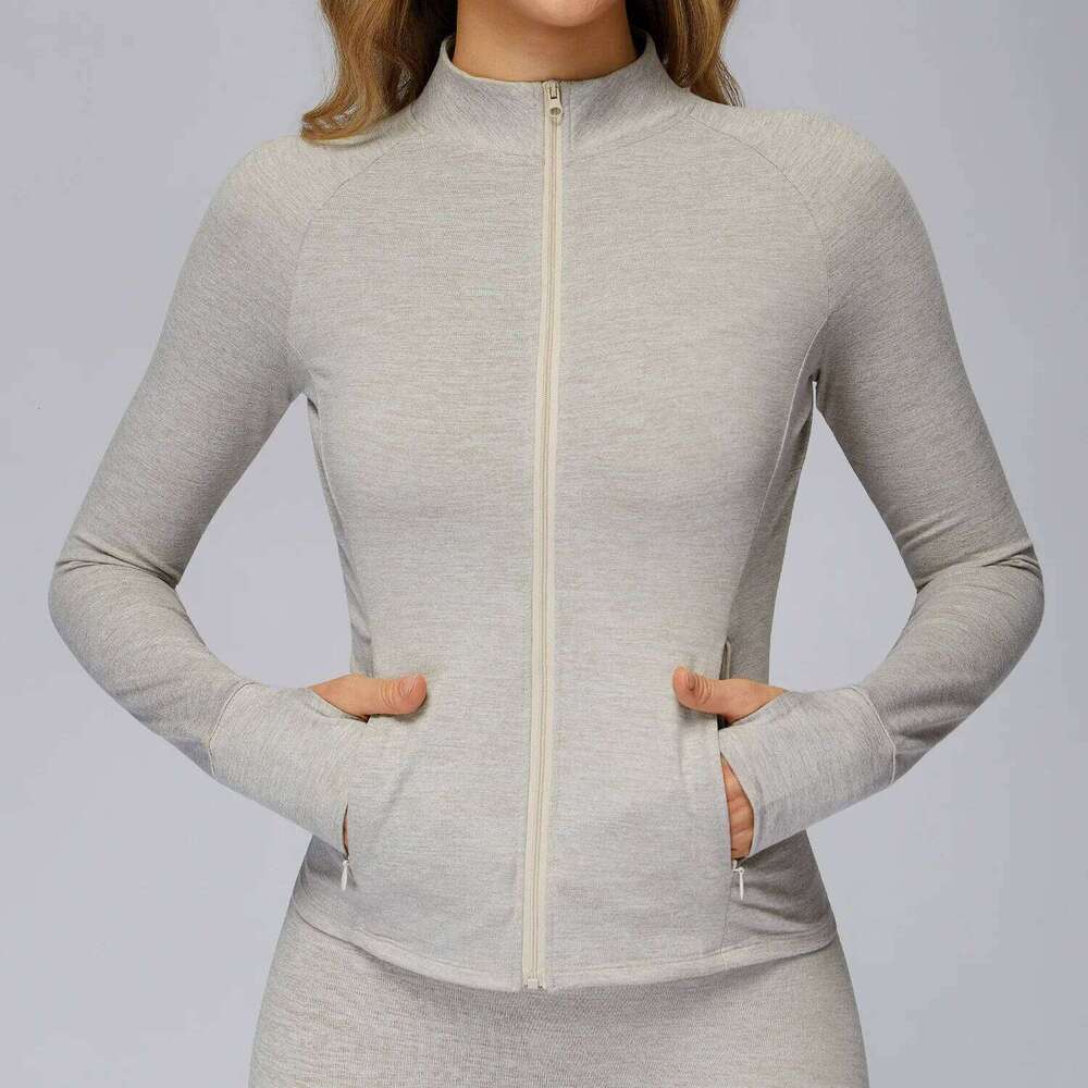 Zip Fitness Women Long Sleeve Sports Gym Woman Shirt Quick Dry Top Sunscreen Sportswear Yoga Clothes 26Y0224
