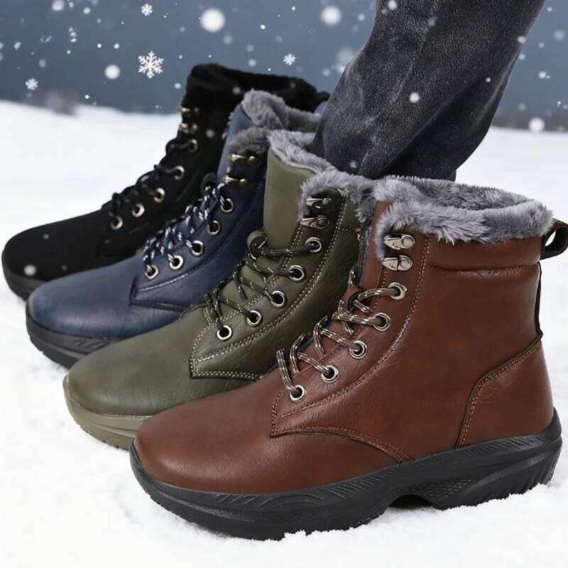 Keep Warm Snow Boots 2025 Autumn Winter New Men's Outdoor Comfortable Non Slip Wear-resistant Hiking Shoes