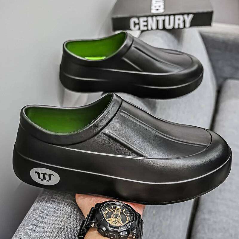 Professional Chef's Shoes Are Anti Slip Waterproof Oil Resistant High End Kitchen Specific Summer Odor Proof for Men Slippers