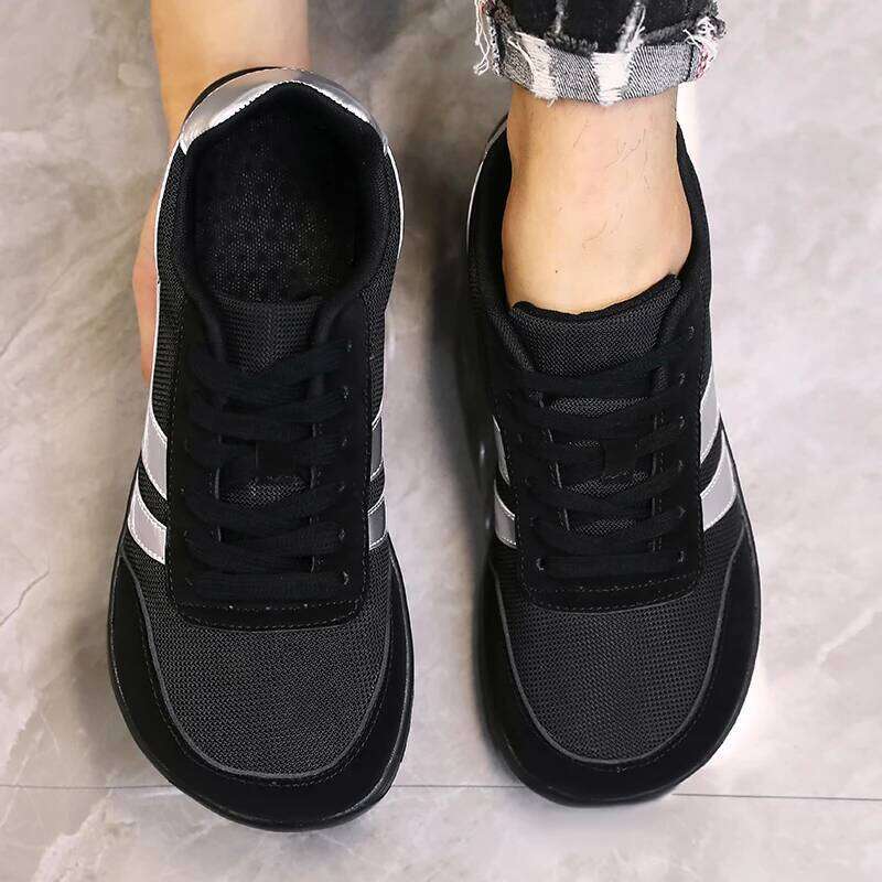 Men's Barefoot Casual Versatile Soft Sole Last Walking Sneakers New Outdoor Lace Up Tennis Wide Feet Shoes