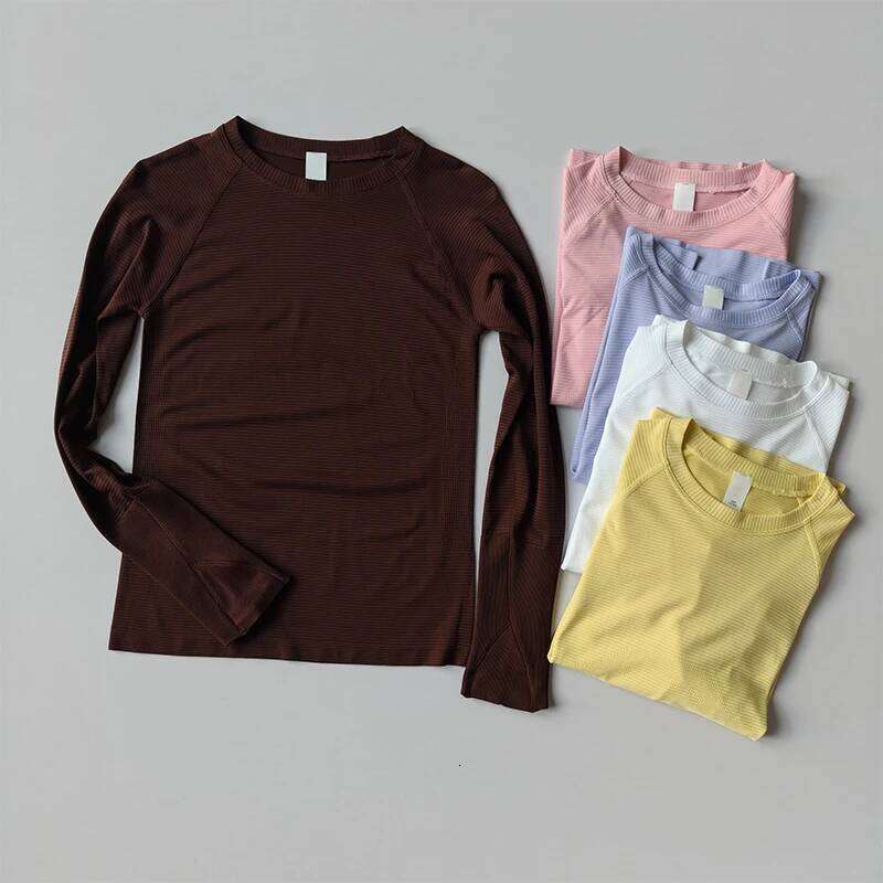 Women's Outdoor Sports Shirt Yoga Wear Fitness T-Shirt Running Workout Top Female Long Sleeves Sportswear Exercise Gym Clothing 26Y0224