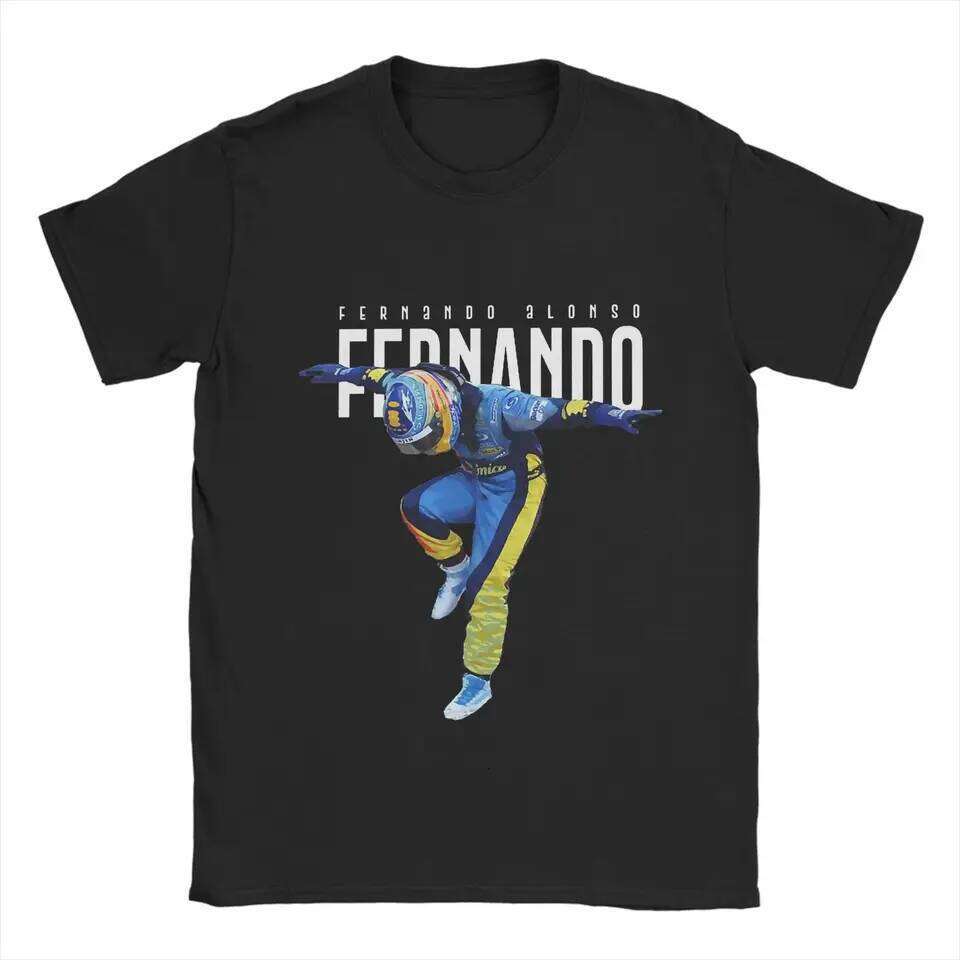 Fernando Alonso Shirt Beach dance Cotton T Shirts For Men's Trending Custom Logo Tshirt Short-Sleeve Vintage Clothing H260224