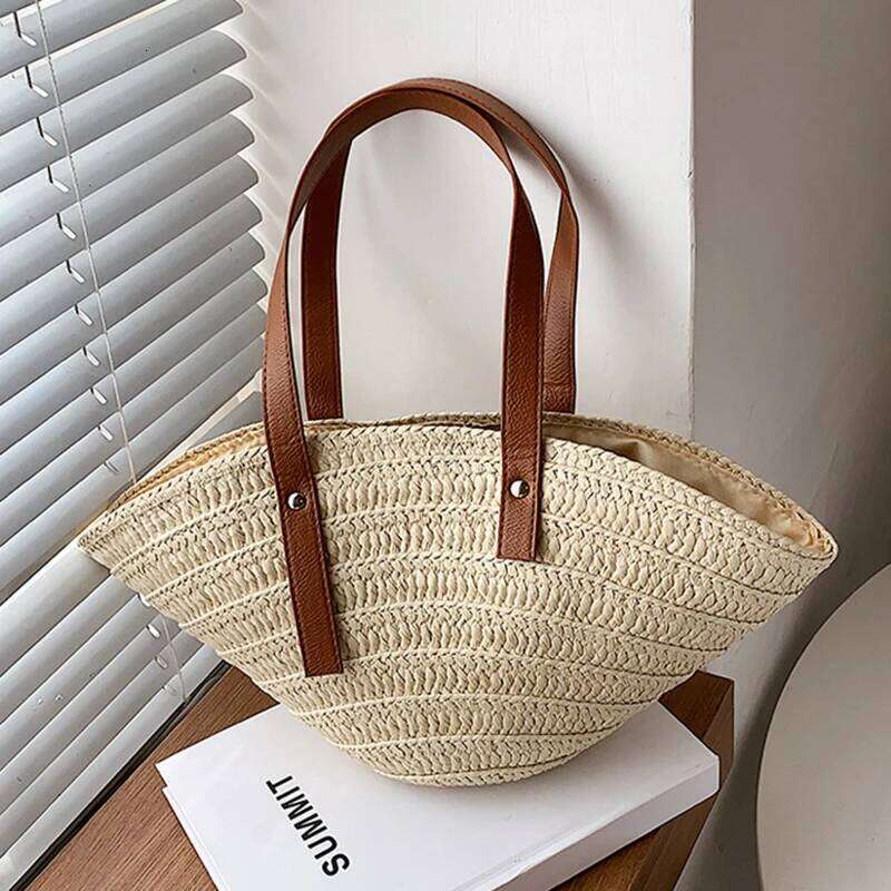 Summer Large Capacity New Style Small Women's Fashion Shoulder Bag Vegetable Basket Versatile Woven Z260224