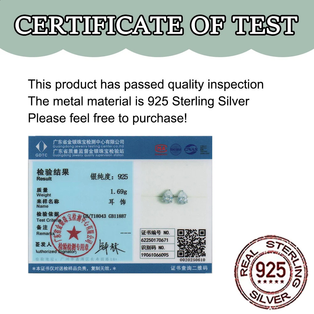 QooLady S925 Sterling Silver Shiny Cubic Zirconia Water Drop Stud Earrings for Women Trendy Party Jewelry Accessories Gift SE127 260205