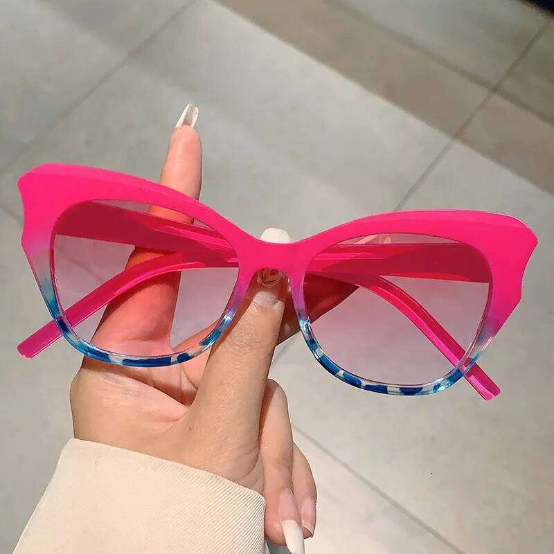 Cat Eye Vintage Sunglasses Women Brand Designer Fashion Gradient Sun Glasses Female Irregular Candy Colors Oculos De Sol 26W0224