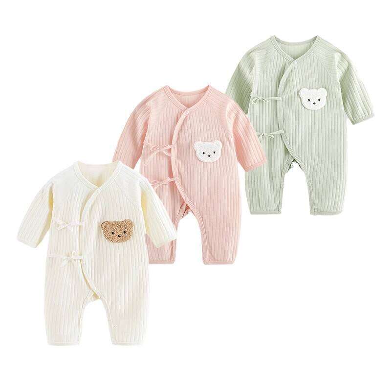 Bear Baby Romper Spring Autumn Long Sleeved Clothes Soft Pure Cotton Newborn Bodysuit Infant Jumpsuit Outfits 26Y0224