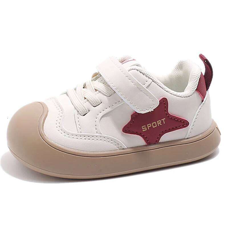 PU Leather Sport For Children Ergonomics Baby Boy's Girl's Toddler Shoes Anti-slippery Trend Fashion Kid's Sneakers 26W0224