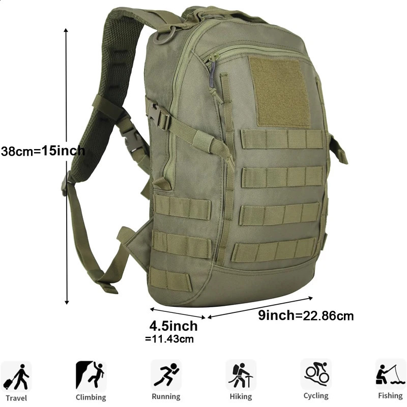 LQARMY Small Waterproof Travel Outdoor Tactical Backpack Sport Camping Rucksack Molle System for Trekking Fishing Hunting Bags260128