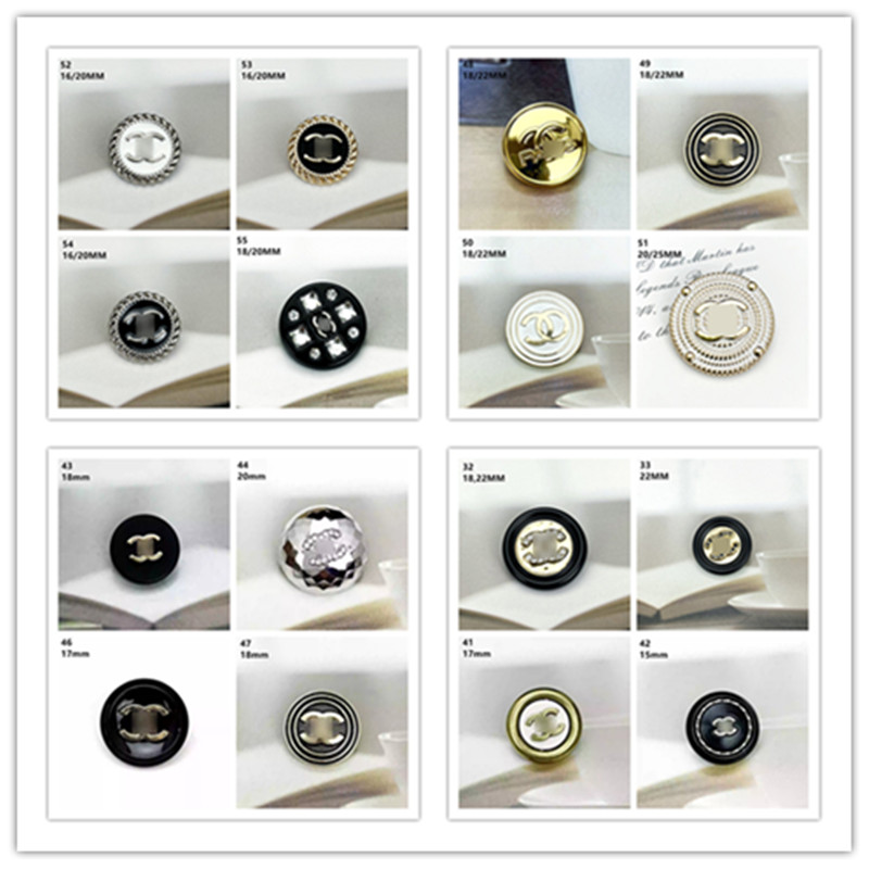 4 pieces/bag Code 32-53 new types of buttons 10-25mm silver metal button high-quality solid button jacket suit decorative button