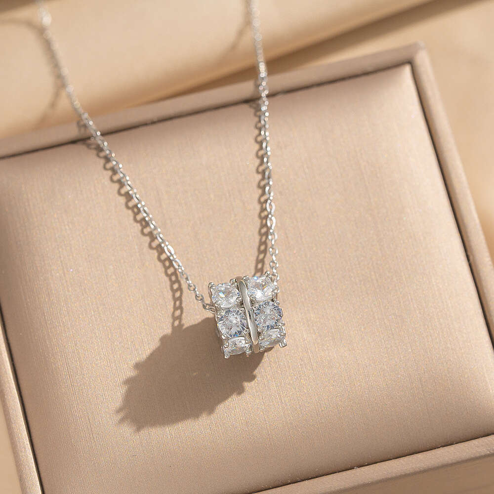 Full Diamond Small Waist Necklace Light Luxury Ins Cool Style Collarbone Chain For Women