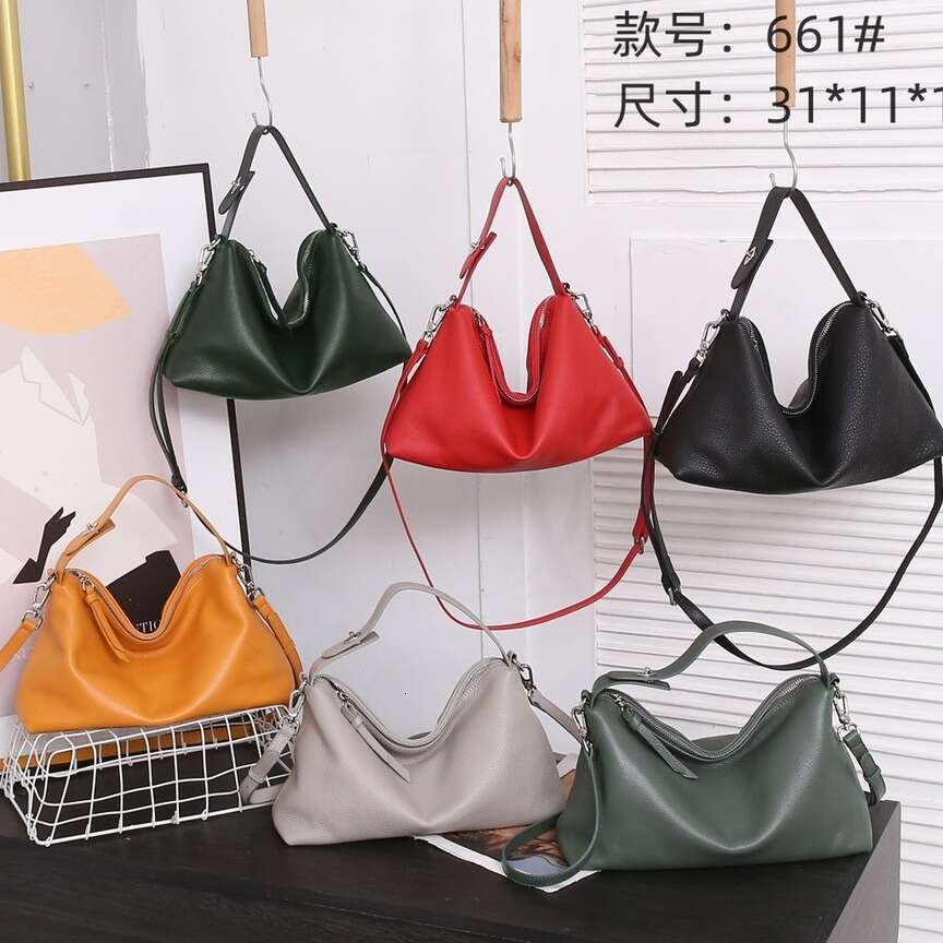 Top Layer Cowhide Natural Textured Women S Bag New Casual Versatile Handbag Large Capacity Shoulder And Crossbody Bag High Quality Luxury Bag LEMON KO