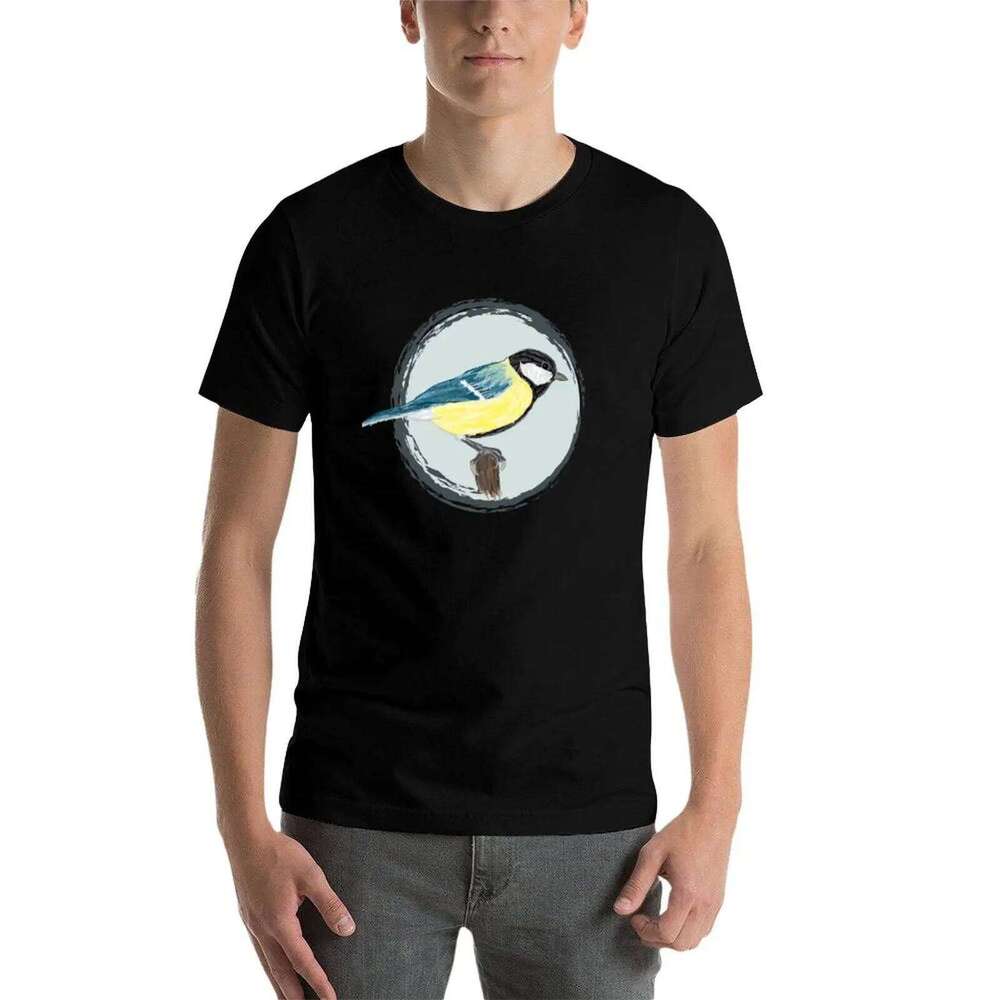 for major t T-Shirt Artwork cotton Great Parus Nice a of shirt Tit II man H260224