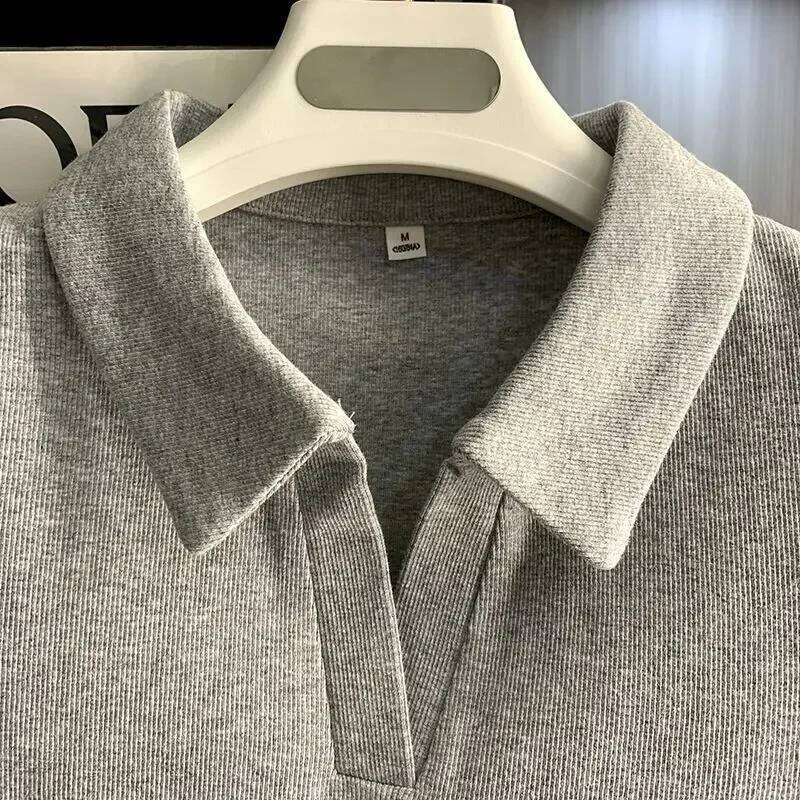 Loves Embroidery T-shirt Polo Collar Orthoshoulder Slim Hotsweet Women's Crop Top Korean Fashion Hottie Simple Casual 26W0224