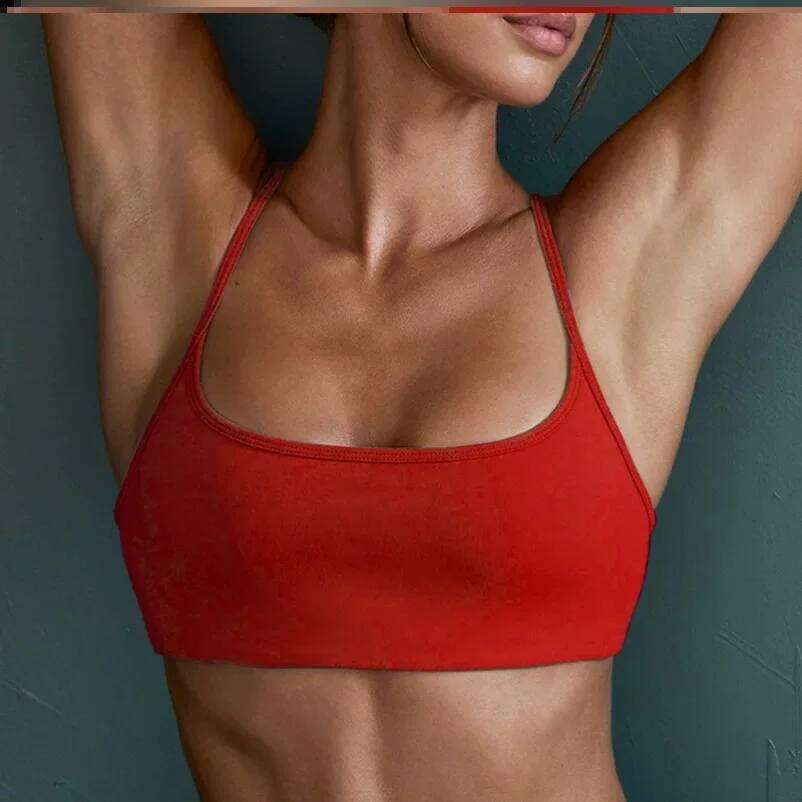 Women's Cross Sports Shock Resistant Gathered Sexy Gym Running Bra Summer Yoga Vest Outdoor Comfortable Fitness Wear 26Y0224