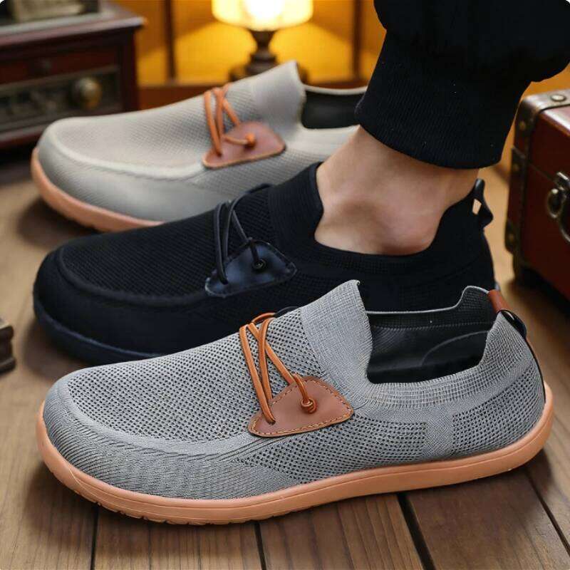 WideToe Barefoot for Men Zero Drop Sole Minimalism Walking Breathable Soft Non-slip Flats Loafer Mens Driving Shoes