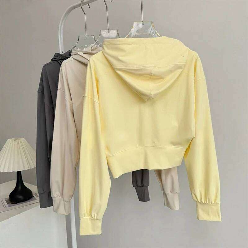 Women's Bat Hooded Casual Yoga Suit for Autumn Winter Outdoor Pilates Running Loose Sports Fitness Gear 26Y0224