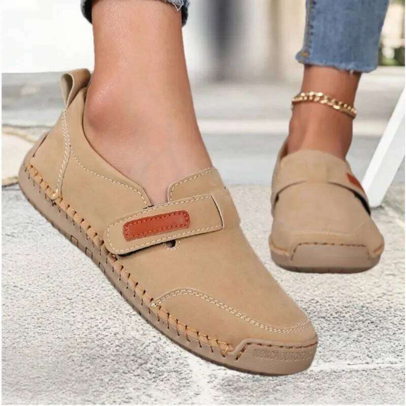 Women's Sports Casual Soft Comfortable Flat-soled Outdoor Loafers Moccasins Stitched Slip on Ballet for Women Nurse Shoes