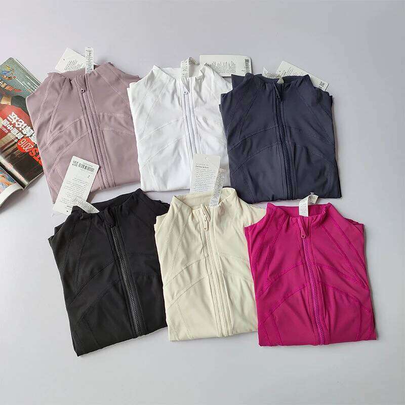 Women's Workout Slim Fit Stand Collar Zip Up Long Sleeve for Running Yoga Gym 26Y0224