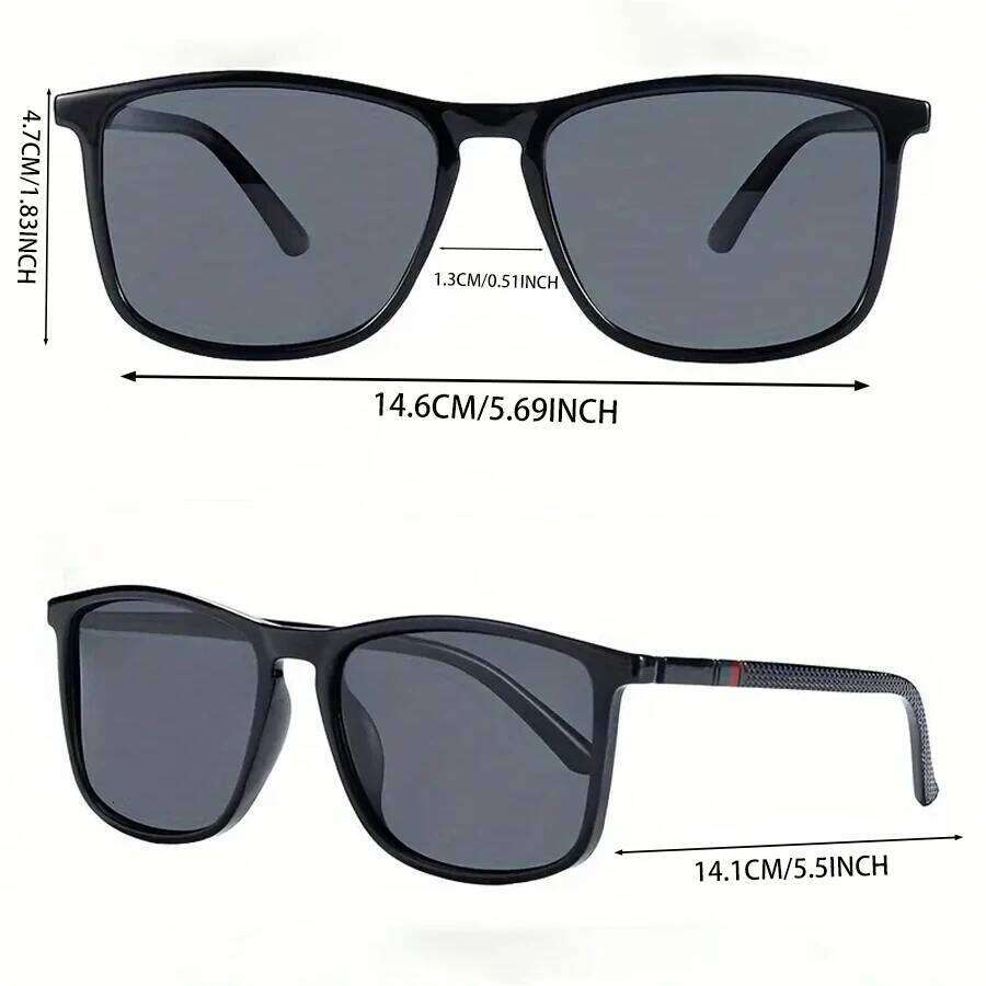 2pcs Luxury Square Vintage Polarized Cycling Sunglasses Men Women Fashion Travel Driving Fishing Sun Glasses Male Eyewear UV400 26W0224