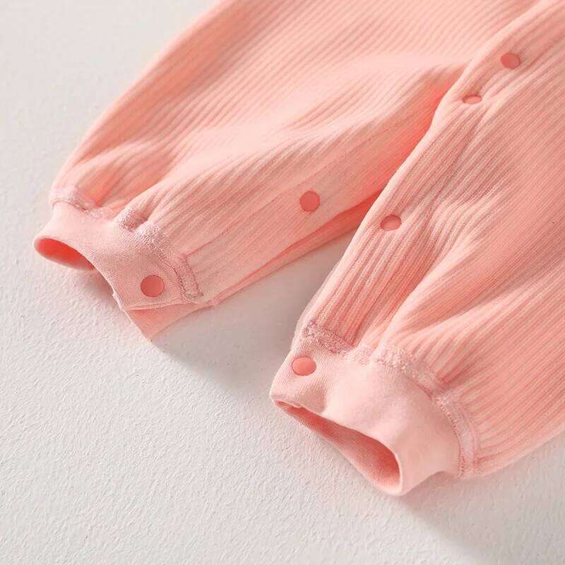 Winter Baby Jumpsuit Sleeves and Long Pants Warm Double-faced Fleece Design for Boys Girls Bodysuit 26Y0224