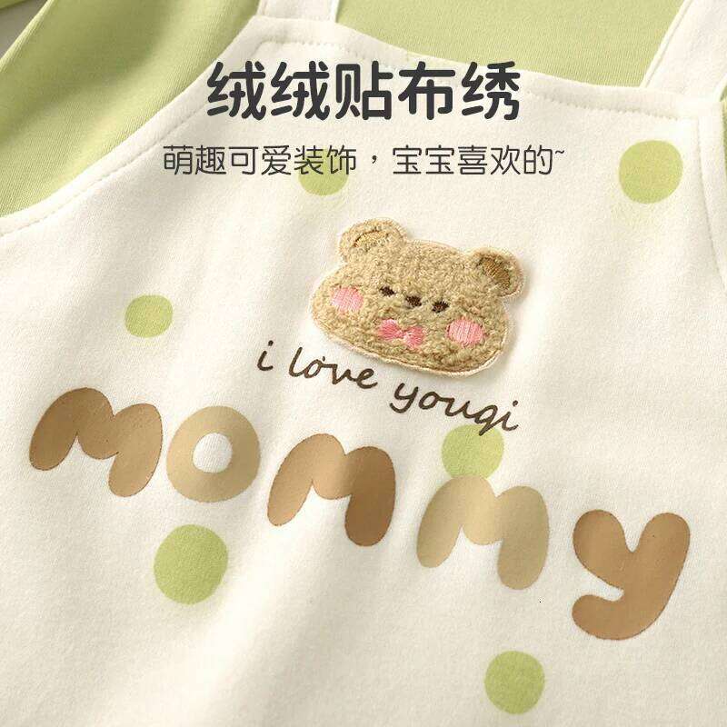 YouqiChinese Baby Autumn Romper, Pure Cotton Super Cute Long-Sleeve Jumpsuit, Children's Casual Outdoor Crawling Outfit 26H0224